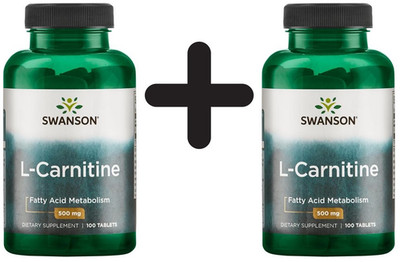 2 x Swanson L-Carnitine, 500mg - 100 tabs (488,78 EUR/kg)