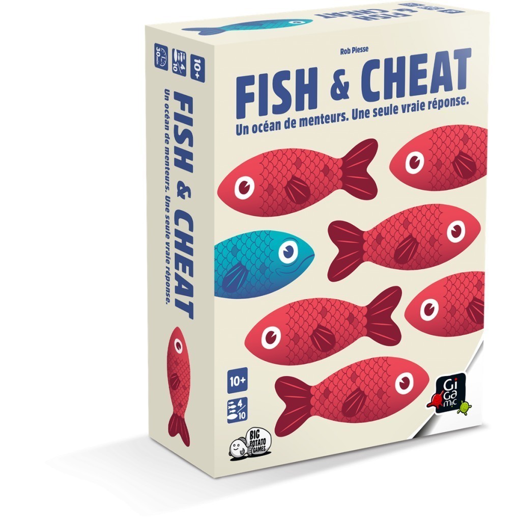 Jeu de société Fish & Cheat, l'ambiance interactive et stratégie de bluff pour 4 à 8 joueurs