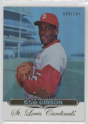 2011 Topps Tribute Blue 8/199 Bob Gibson #44 HOF 0t2