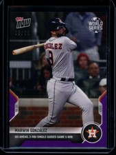 2021 Topps Now #1034 Marwin Gonzalez Purple Parallel Card #d /25