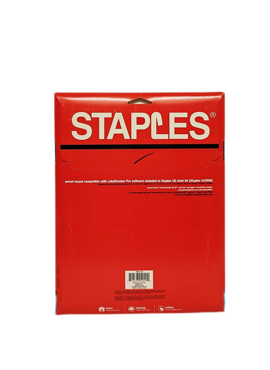 Staples spine labels