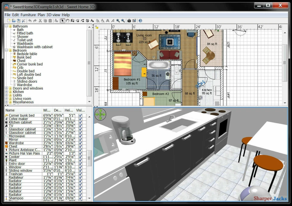 ¡NUEVO Y Envío rápido! Modelado decorador de diseño de interiores Sweet Home 3D - Linux Foto 4 de 4