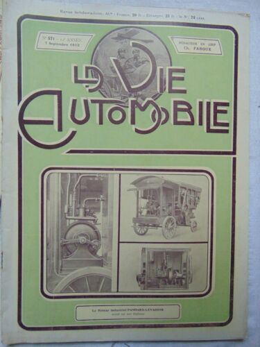 la vie automobile 1912 n° 571 le moteur panhard levassor - Zdjęcie 1 z 1