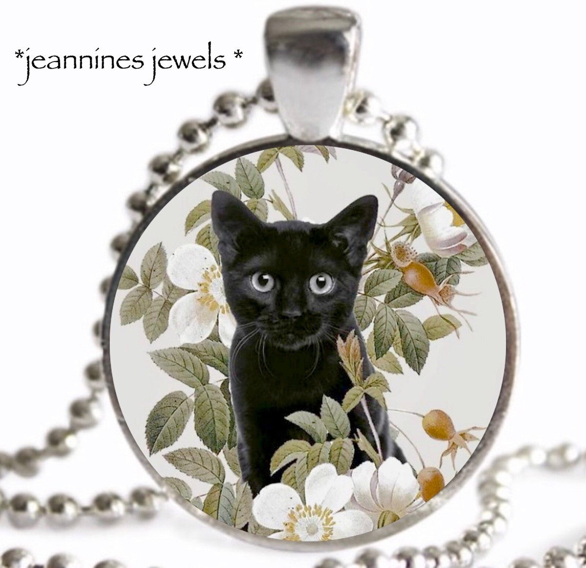 Black Kitty Cat Choker Necklace For Women - Gothic Enamel Charm On Leather Choker - View #13