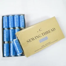 Perial Co Turquoise Polyester Sewing Thread Pack of 12 for Sewing 