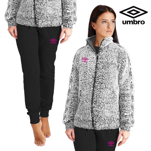UMBRO - TUTA INVERNALE DONNA SPORT APERTA FULL ZIP SHERPA PILE - 12111  GRIGIO | eBay