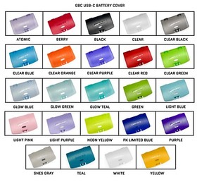 Nintendo Game Boy Color GBC USB-C Compatible Battery Cover - Pick your color!