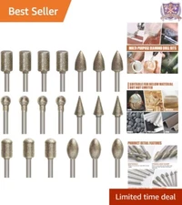 Diamond Drill Bit Set 3mm Shank Polishing Tools for Stone Glass Ceramics
