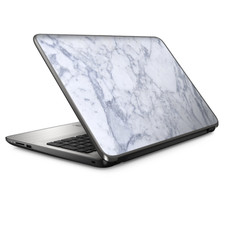 Universal Laptop Skins wrap for 15" - Grey White Standard Marble