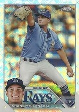Shane McClanahan 2023 Topps Chrome Logofractor Edition #169 Tampa Bay Rays
