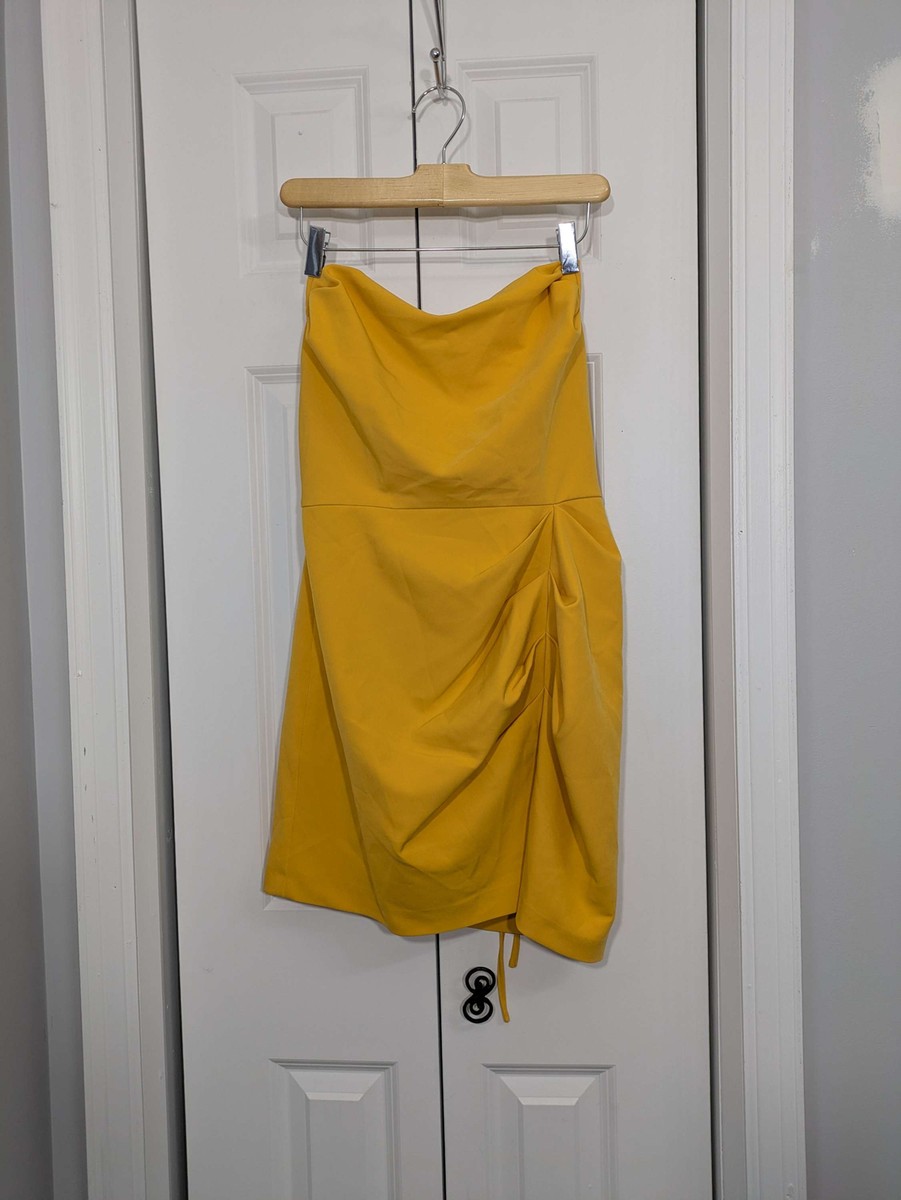 gianni bini NWT Women's Size 8 Yellow Gold Dress Knee Length A-Line Miley  Crepe | eBay