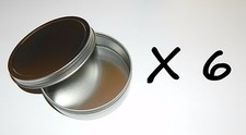 6 X 8 oz Round Metal Screw Top Lid Cover Survival Crafts Storage Tin Container