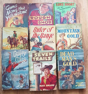 1950s Cowboy Western Book Club (hardbacks) Many Authors Lots Rare Titles Choose