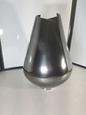 Jose M. Martinez Polished Black Jar With a Spiral-Cut Opening