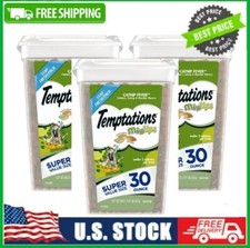 3 Tubs Temptations Mixups Crunchy and Soft Cat Treats Catnip Fever Flavor, 30 oz