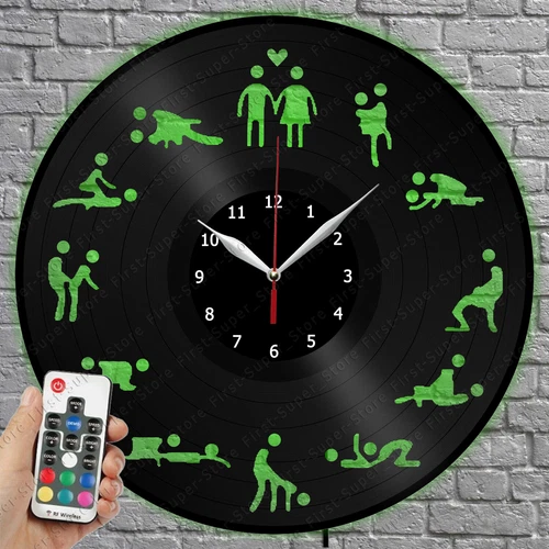 LED Clock Sexual Position Vinyl Record Wall Clock Led Light Wall Clock 517
