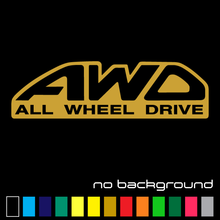 AWD All Wheel Drive Sticker Vinyl Decal - 4x4 Wheel Drive Car Window ...