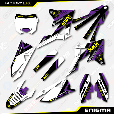 White & Purple Enigma Racing Graphics Kit fits  18-24 Suzuki RMZ450 Decal RMZ 45