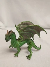Safari Ltd Toys Forest Dragon Green Fantasy 6.5" PVC Figure  2010 