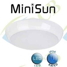 Image of 16W Light & Emergency LED round Ceiling & wall Light Bulkhead 6500K daylight