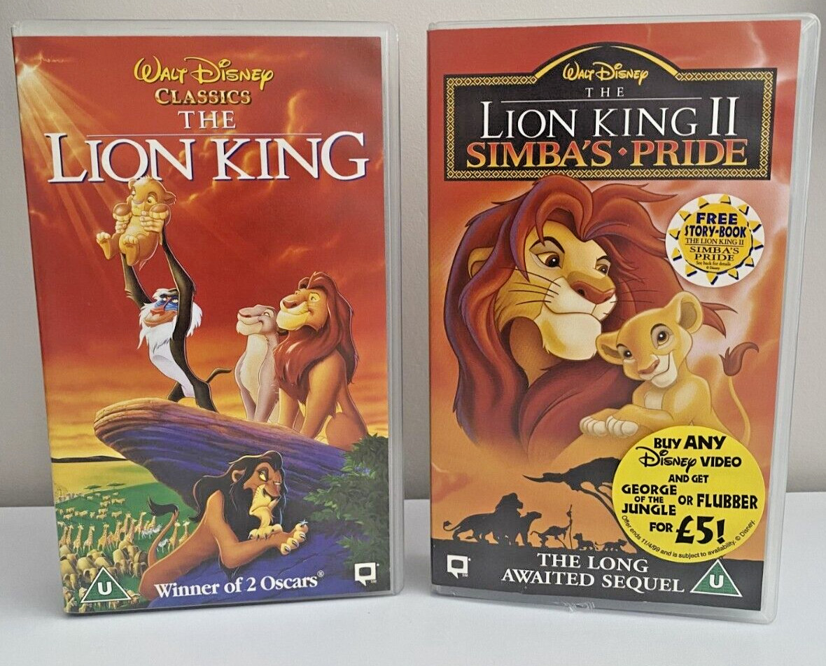 The Lion King 1 & 2 VHS Bundle (VHS, Disney)