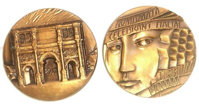 Arch of Constantine Collectible Bronze Medal, Made in Milan, Italy - Stamped