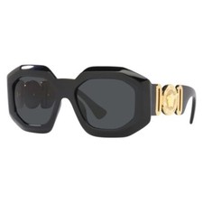 Versace Eyewear VE4424U - Black Frame/Dark Gray Lens Women's Sunglasses GB1/87