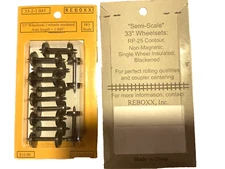 ReBoxx-2 33" HO Semi-scale wheels sets, 1.045" Axle Length, 12/ Pkg, NMRA RP-25