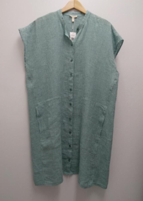 Eileen Fisher New Size L-XL Amalfi Puckered Organic Linen Dress | eBay