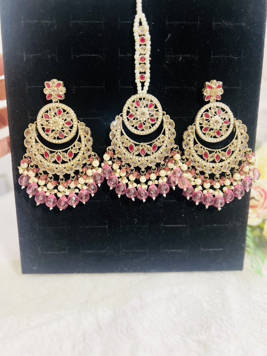 Punjabi Jewellery Set -pink UK