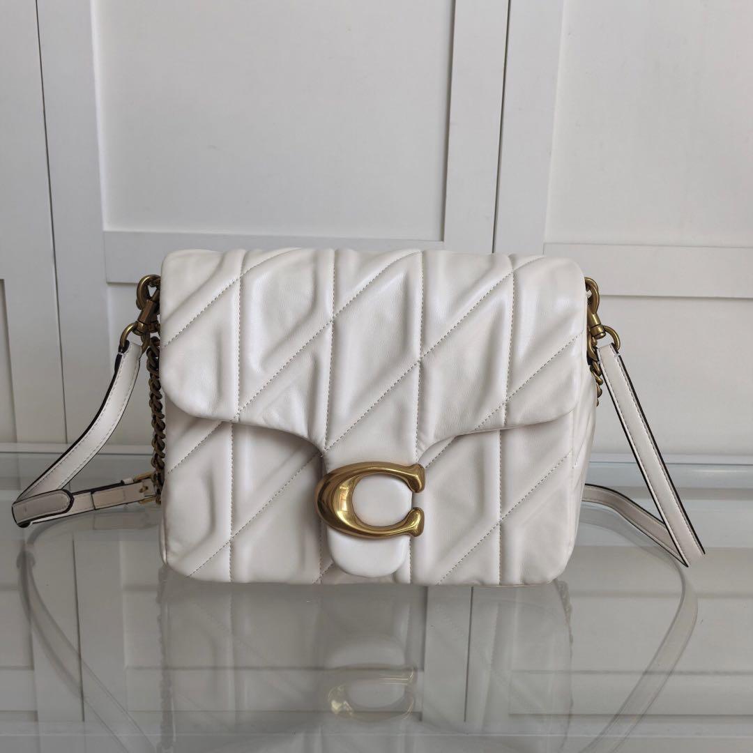 COACH Times Square Tabby 26 Shoulder Bag Quilted CW630 White