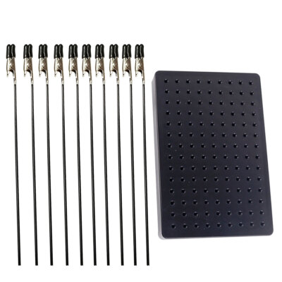 BGTXINGI Spray Paint Clamping Station - 19x14 Hole Base With 20 Alligator Clip Sticks For Model Making & Airbrushing-894885