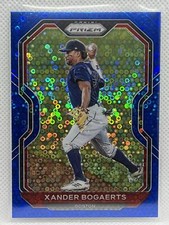 2021 Panini Prizm #215 Xander Bogaerts Blue Donut Circles Prizm #/199