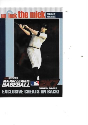 2007 Topps Unlock the Mick 2K7 Baseball Card #1 of 5 Mickey Mantle