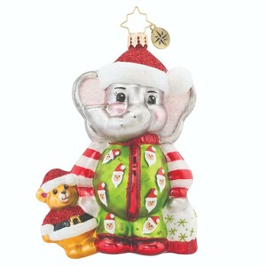 baby elephant christmas ornament