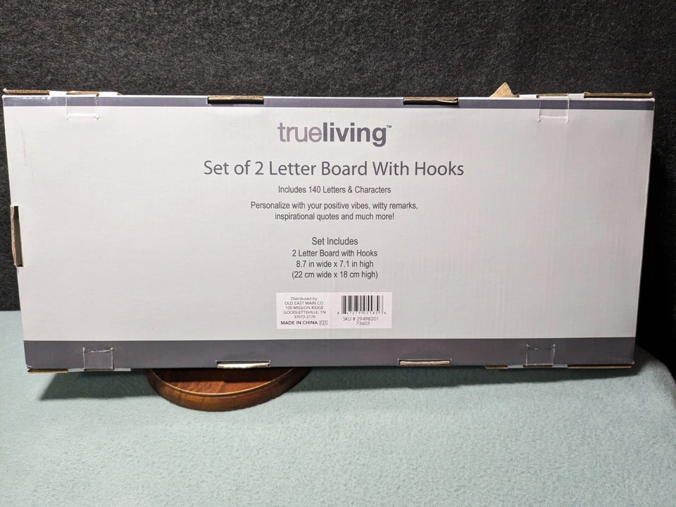 True Living Letter Board W/Hooks Gray 140 Letters & Characters Included Welcome - Image 3 of 4