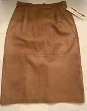 Vintage Gino di Giorgio Leather Straight Skirt Fully Lined Size 11/12