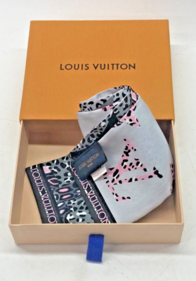 Auth Louis Vuitton Scarf M76992 Bandeau Jungle Silk Monogram from