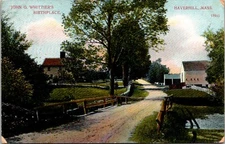 Haverhill, MA John G Whittier's Birthplace Postcard Divided Back Posted