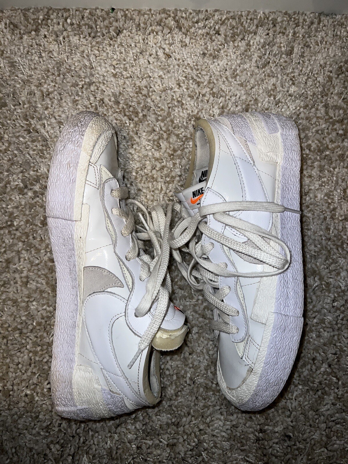 SACAI X NIKE Taglia 10 5 Blazer Nike basso x Sacai bianco lucido 2022