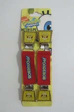 NWT Nickelodeon SPONGEBOB SQUAREPANTS Toddler Boys Mitten Gloves Clips Metal