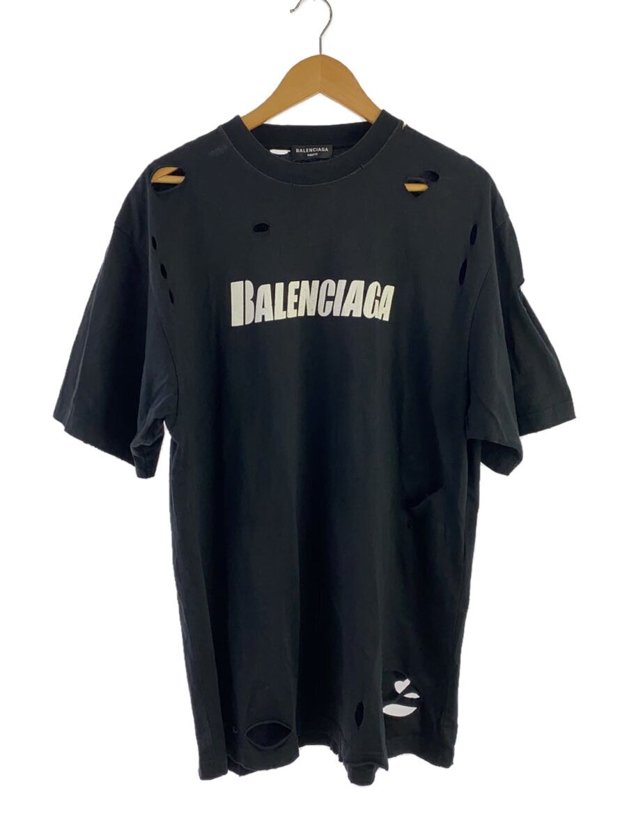 【セール】バレンシアガ☆Boxy ヴィンテージTシャツ651795 TKVB8 BALENCIAGA T-shirt/XXS/cotton/black/KT93 651795 TKVB8 1070