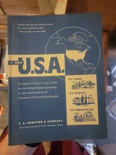 Vintage Rare 1950 " The U.S.A." FE Compton & Company