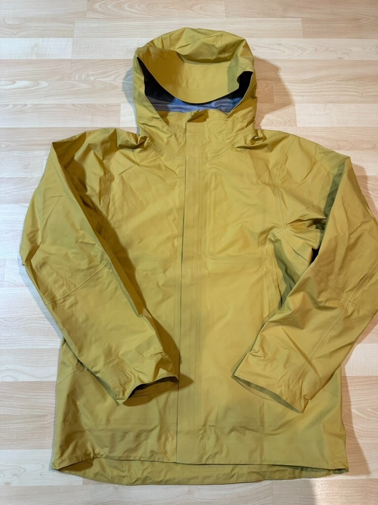 Viev Jacket Mens Large Yellow Dante Short Gore Tex  Rain Coat Hooded