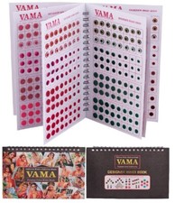 VAMA Multicolour Plain Glitter Sparkle Shade Crystal Diamond Stone Bindi Booklet