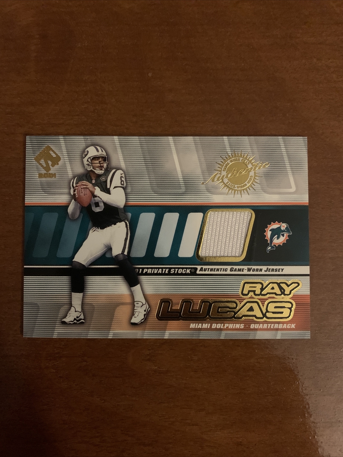 Ray Lucas 2001 Private Stock Football Game Worn Gear Jersey #83