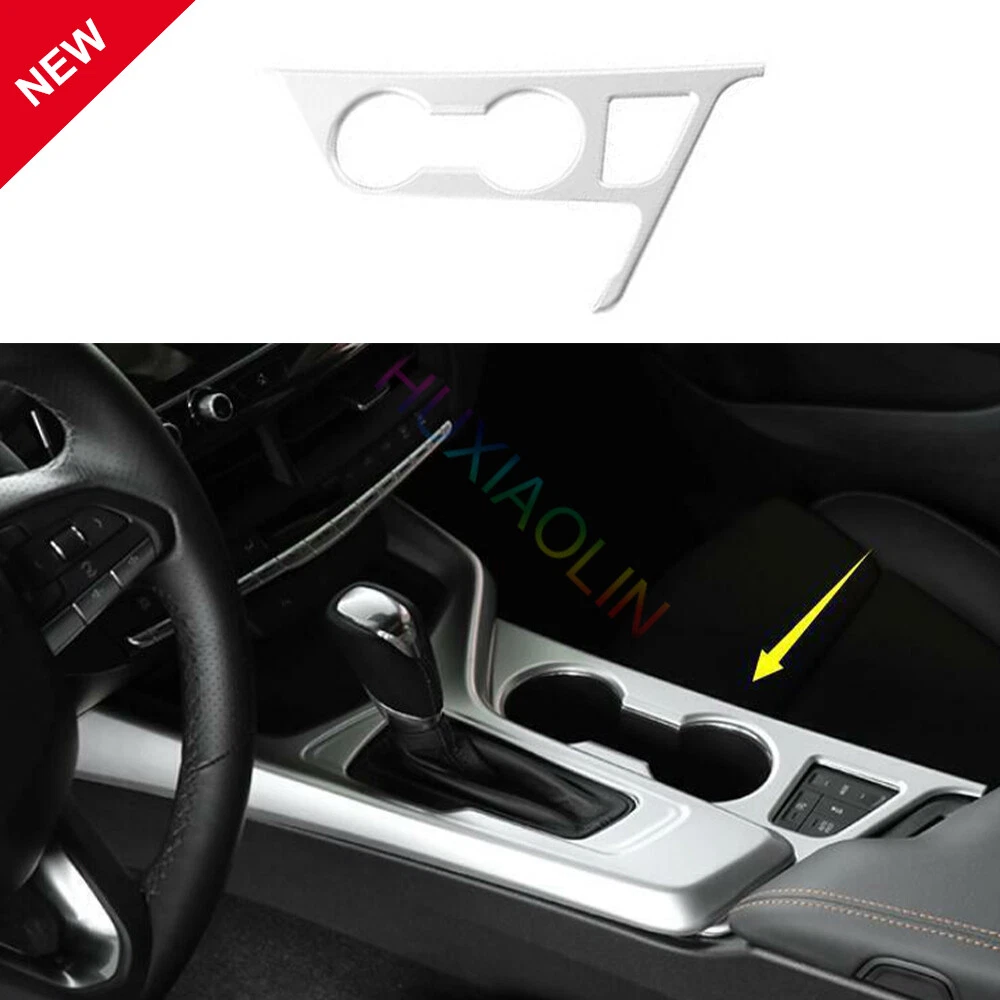 For Cadillac CT4 2020-2022 Matte Silver Middle Console Drinking Glass Trim 1PCS