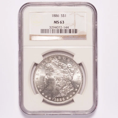 1886 Morgan Silver Dollar NGC MS63