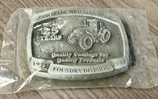 JOHN DEERE 25Th Anniversary Waterloo Works Foundry Division Belt Buckle Sealed