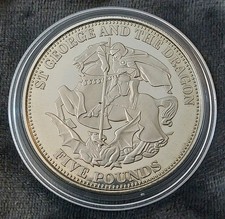 TP 2008 &pound;5 5 Pounds Tristan da Cunha (TDC) Coin, St George and The Dragoon